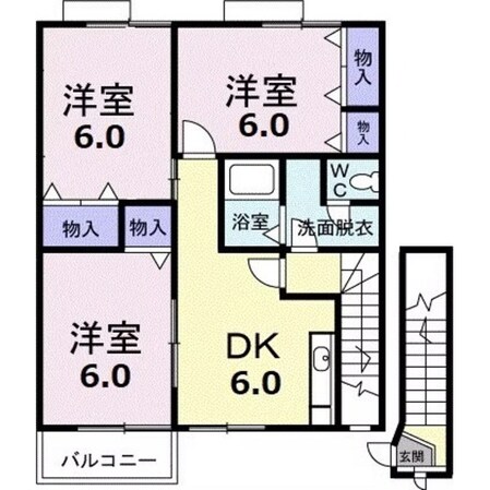 ヴィトンＢの物件間取画像